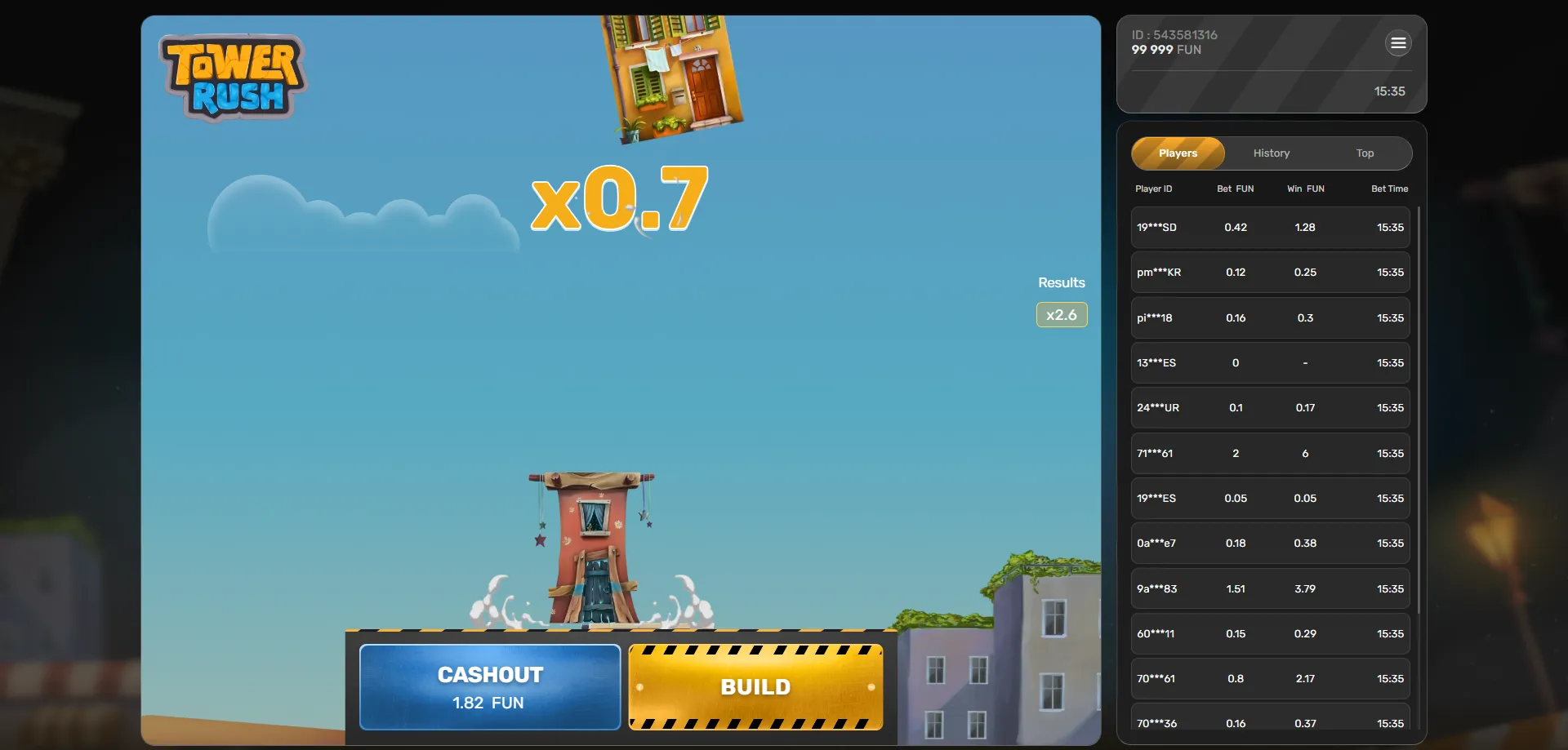 لعبة Tower Rush كازينو أونلاين للاعبين في مصر